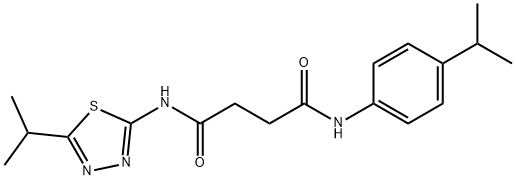 N-(4-propan-2-ylphenyl)-N'-(5-propan-2-yl-1,3,4-thiadiazol-2-yl)butanediamide Structural