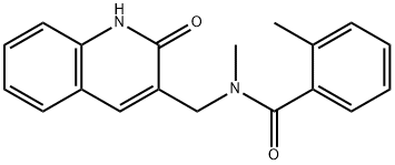N,2-dimethyl-N-[(2-oxo-1H-quinolin-3-yl)methyl]benzamide Structural