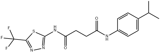 N-(4-propan-2-ylphenyl)-N'-[5-(trifluoromethyl)-1,3,4-thiadiazol-2-yl]butanediamide Structural