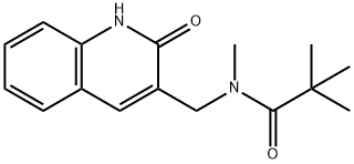 N,2,2-trimethyl-N-[(2-oxo-1H-quinolin-3-yl)methyl]propanamide Structural