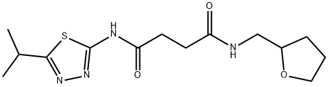 N-(oxolan-2-ylmethyl)-N'-(5-propan-2-yl-1,3,4-thiadiazol-2-yl)butanediamide Structural