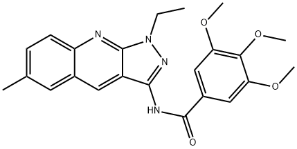 N-(1-ethyl-6-methylpyrazolo[3,4-b]quinolin-3-yl)-3,4,5-trimethoxybenzamide Structural