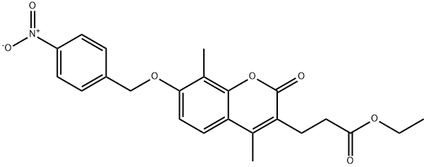 ethyl 3-[4,8-dimethyl-7-[(4-nitrophenyl)methoxy]-2-oxochromen-3-yl]propanoate Structural