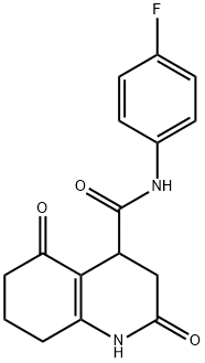 N-(4-fluorophenyl)-2,5-dioxo-1,3,4,6,7,8-hexahydroquinoline-4-carboxamide Structural