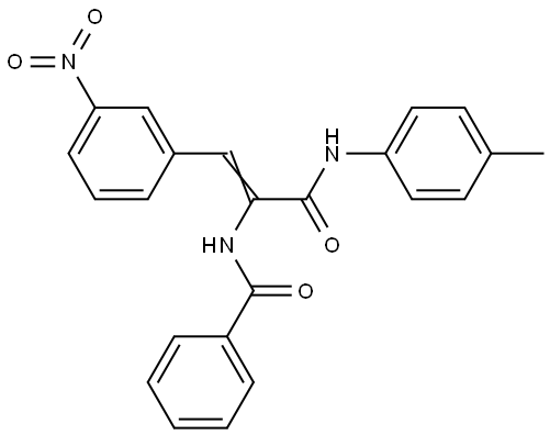 N-[(E)-3-(4-methylanilino)-1-(3-nitrophenyl)-3-oxoprop-1-en-2-yl]benzamide Structural