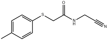 N-(cyanomethyl)-2-(4-methylphenyl)sulfanylacetamide Structural