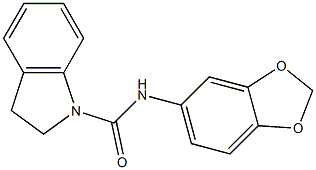 N-(1,3-benzodioxol-5-yl)-2,3-dihydroindole-1-carboxamide Structural