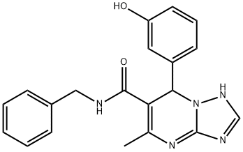 N-benzyl-7-(3-hydroxyphenyl)-5-methyl-1,7-dihydro-[1,2,4]triazolo[1,5-a]pyrimidine-6-carboxamide Structural