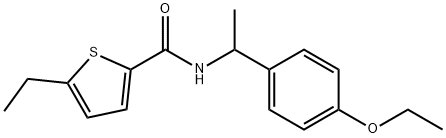 N-[1-(4-ethoxyphenyl)ethyl]-5-ethylthiophene-2-carboxamide Structural