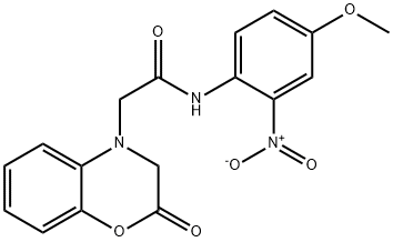 N-(4-methoxy-2-nitrophenyl)-2-(2-oxo-3H-1,4-benzoxazin-4-yl)acetamide Structural