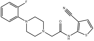 N-(3-cyanothiophen-2-yl)-2-[4-(2-fluorophenyl)piperazin-1-yl]acetamide Structural