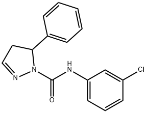N-(3-chlorophenyl)-3-phenyl-3,4-dihydropyrazole-2-carboxamide Structural