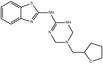 N-[3-(oxolan-2-ylmethyl)-2,4-dihydro-1H-1,3,5-triazin-6-yl]-1,3-benzothiazol-2-amine Structural