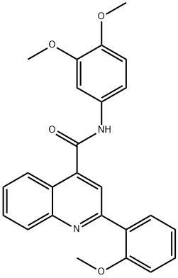 N-(3,4-dimethoxyphenyl)-2-(2-methoxyphenyl)quinoline-4-carboxamide Structural