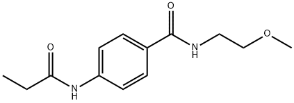 N-(2-methoxyethyl)-4-(propanoylamino)benzamide Structural