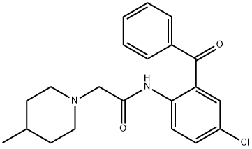 N-(2-benzoyl-4-chlorophenyl)-2-(4-methylpiperidin-1-yl)acetamide Structural
