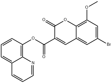 quinolin-8-yl 6-bromo-8-methoxy-2-oxochromene-3-carboxylate Structural