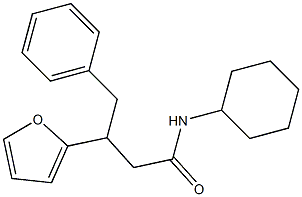 N-cyclohexyl-3-(furan-2-yl)-4-phenylbutanamide Structural