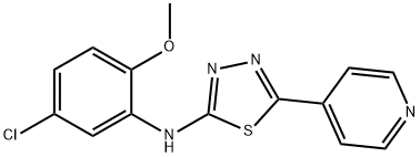 N-(5-chloro-2-methoxyphenyl)-5-pyridin-4-yl-1,3,4-thiadiazol-2-amine Structural