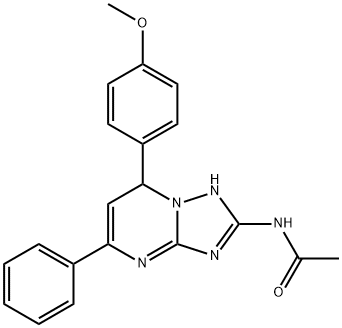 N-[7-(4-methoxyphenyl)-5-phenyl-1,7-dihydro-[1,2,4]triazolo[1,5-a]pyrimidin-2-yl]acetamide Structural