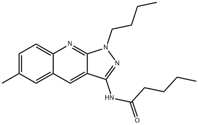 N-(1-butyl-6-methylpyrazolo[3,4-b]quinolin-3-yl)pentanamide Structural