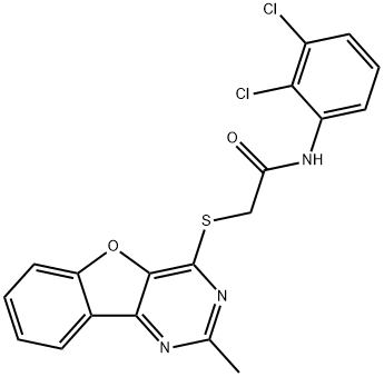 N-(2,3-dichlorophenyl)-2-[(2-methyl-[1]benzofuro[3,2-d]pyrimidin-4-yl)sulfanyl]acetamide Structural