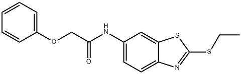 N-(2-ethylsulfanyl-1,3-benzothiazol-6-yl)-2-phenoxyacetamide Structural