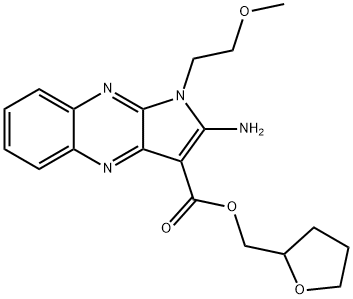 oxolan-2-ylmethyl 2-amino-1-(2-methoxyethyl)pyrrolo[3,2-b]quinoxaline-3-carboxylate Structural