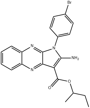 butan-2-yl 2-amino-1-(4-bromophenyl)pyrrolo[3,2-b]quinoxaline-3-carboxylate Structural