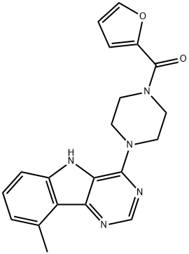 furan-2-yl-[4-(9-methyl-5H-pyrimido[5,4-b]indol-4-yl)piperazin-1-yl]methanone Structural