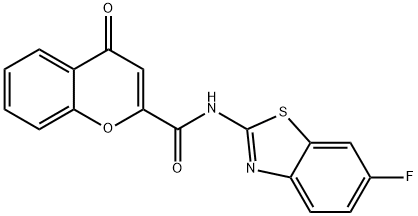 N-(6-fluoro-1,3-benzothiazol-2-yl)-4-oxochromene-2-carboxamide Structural