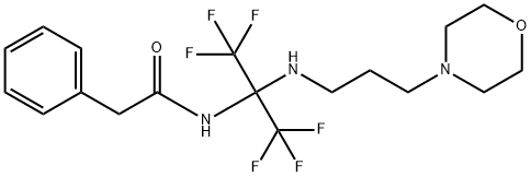 N-[1,1,1,3,3,3-hexafluoro-2-(3-morpholin-4-ylpropylamino)propan-2-yl]-2-phenylacetamide Structural