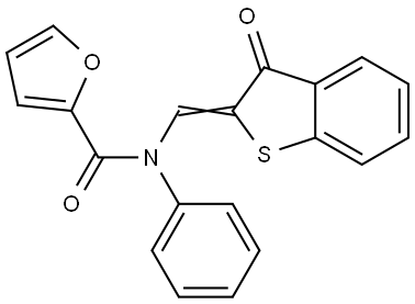 N-[(Z)-(3-oxo-1-benzothiophen-2-ylidene)methyl]-N-phenylfuran-2-carboxamide Structural