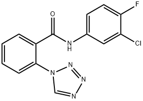 N-(3-chloro-4-fluorophenyl)-2-(tetrazol-1-yl)benzamide Structural