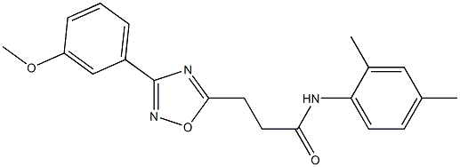 N-(2,4-dimethylphenyl)-3-[3-(3-methoxyphenyl)-1,2,4-oxadiazol-5-yl]propanamide Structural