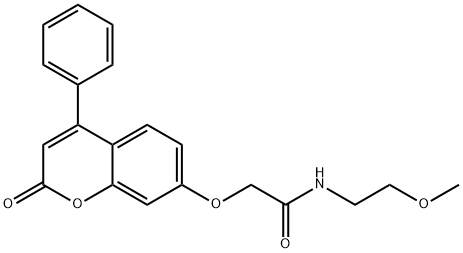 N-(2-methoxyethyl)-2-(2-oxo-4-phenylchromen-7-yl)oxyacetamide Structural