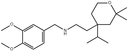 N-[(3,4-dimethoxyphenyl)methyl]-2-(2,2-dimethyl-4-propan-2-yloxan-4-yl)ethanamine Structural