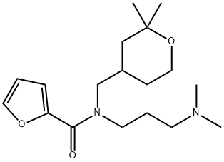 N-[3-(dimethylamino)propyl]-N-[(2,2-dimethyloxan-4-yl)methyl]furan-2-carboxamide Structural