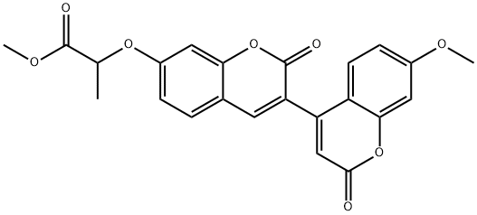 methyl 2-[3-(7-methoxy-2-oxochromen-4-yl)-2-oxochromen-7-yl]oxypropanoate Structural