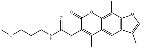 N-(3-methoxypropyl)-2-(2,3,5,9-tetramethyl-7-oxofuro[3,2-g]chromen-6-yl)acetamide Structural