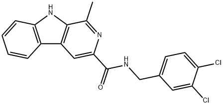 N-[(3,4-dichlorophenyl)methyl]-1-methyl-9H-pyrido[3,4-b]indole-3-carboxamide Structural