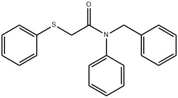 N-benzyl-N-phenyl-2-phenylsulfanylacetamide Structural