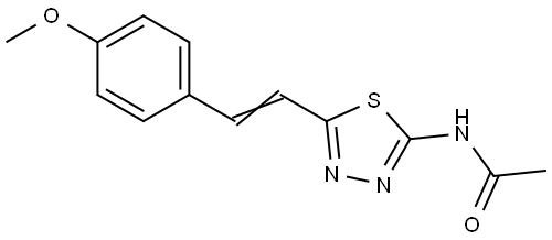 N-[5-[(E)-2-(4-methoxyphenyl)ethenyl]-1,3,4-thiadiazol-2-yl]acetamide Structural