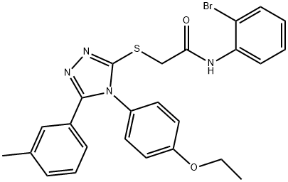 N-(2-bromophenyl)-2-[[4-(4-ethoxyphenyl)-5-(3-methylphenyl)-1,2,4-triazol-3-yl]sulfanyl]acetamide Structural