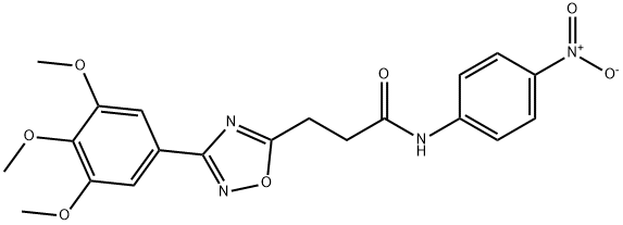 N-(4-nitrophenyl)-3-[3-(3,4,5-trimethoxyphenyl)-1,2,4-oxadiazol-5-yl]propanamide Structural