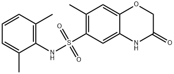 N-(2,6-dimethylphenyl)-7-methyl-3-oxo-4H-1,4-benzoxazine-6-sulfonamide Structural