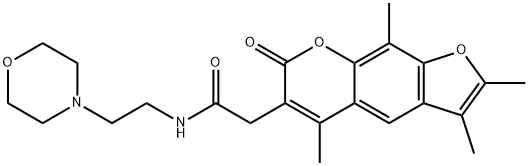 N-(2-morpholin-4-ylethyl)-2-(2,3,5,9-tetramethyl-7-oxofuro[3,2-g]chromen-6-yl)acetamide Structural