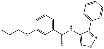 N-(4-phenyl-1,2,5-oxadiazol-3-yl)-3-propoxybenzamide Structural