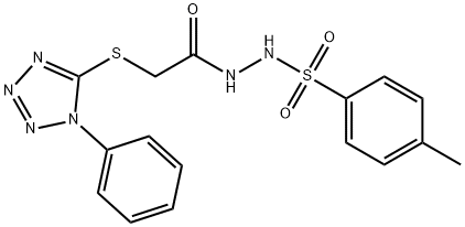 N'-(4-methylphenyl)sulfonyl-2-(1-phenyltetrazol-5-yl)sulfanylacetohydrazide Structural