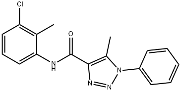 N-(3-chloro-2-methylphenyl)-5-methyl-1-phenyltriazole-4-carboxamide Structural